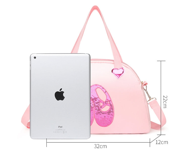 Girls Kids Children Ballet Dance Bag, Pink Ballerina Handbag Tote Gymnastics Sports Duffel Bag, Crossbody Shoulder School Bag Light Weight Carry-on Luggage