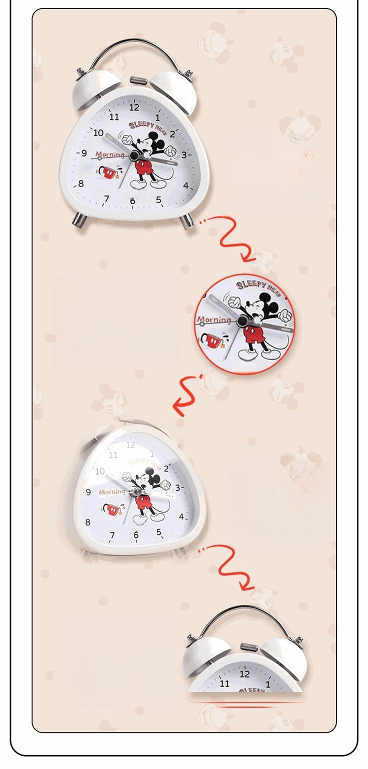 Princess Mermaid Kids digital Alarm Clock for Heavy Sleepers with Twin Bell and Large Digits, Loud Battery Retro Alarm Clock with Night Light for Bedside, Bedroom