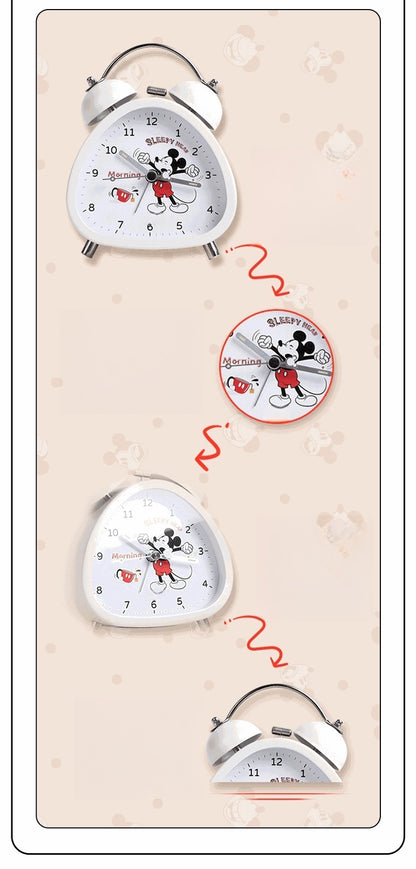 Princess Mermaid Kids digital Alarm Clock for Heavy Sleepers with Twin Bell and Large Digits, Loud Battery Retro Alarm Clock with Night Light for Bedside, Bedroom