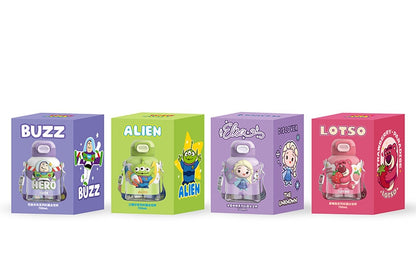 Buzz Frozen Spiderman Water Bottle Reusable Kids 700ml PP with Two Lids Leak Proof with straw Lid BPA Free Drinking bottle(Buzz)