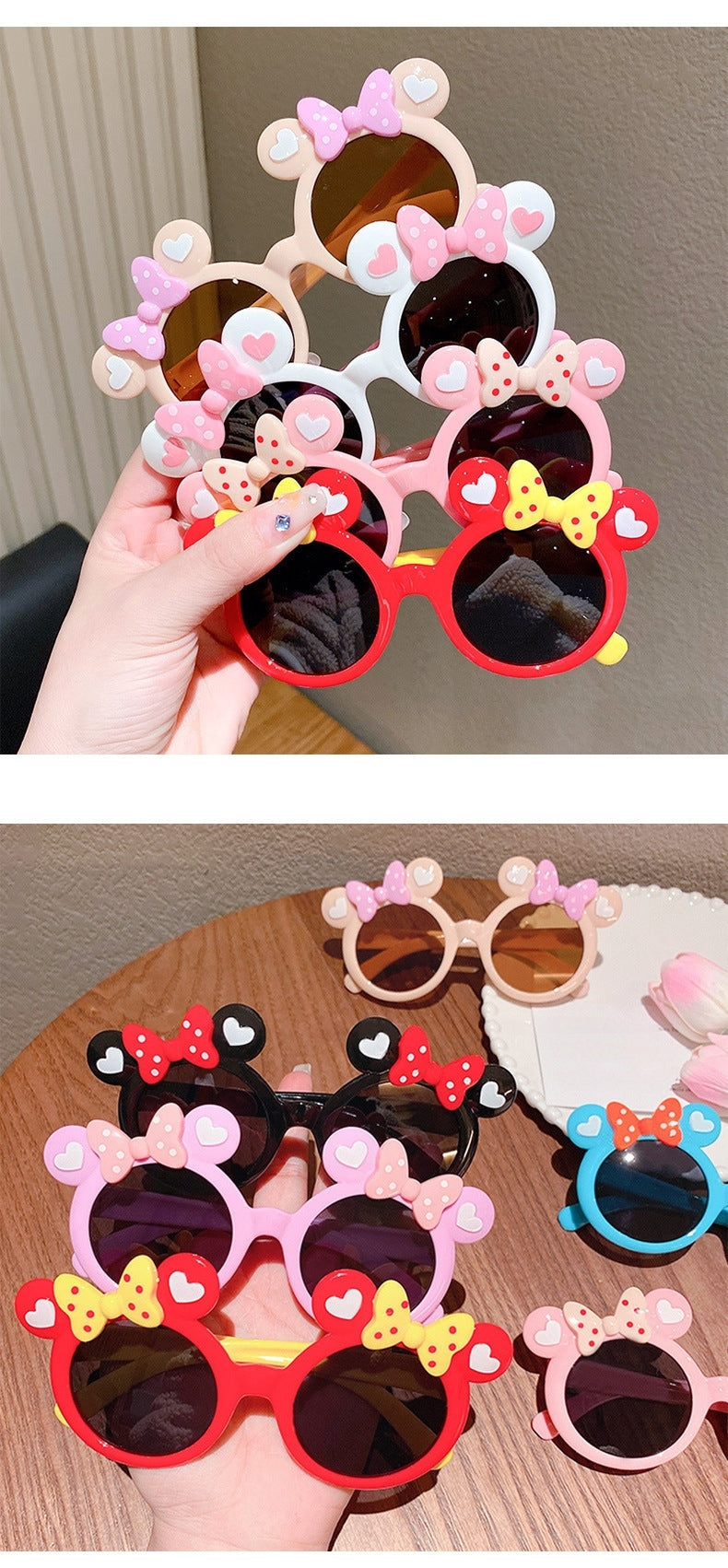 3PCS Kids Sunglasses Girls, Cute Cat Girls Sunglasses Colourful Cat Eye Set, Party children Favor, for Kids Toddler UV400 Age 3-10