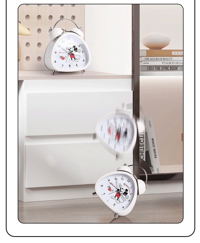 Princess Mermaid Kids digital Alarm Clock for Heavy Sleepers with Twin Bell and Large Digits, Loud Battery Retro Alarm Clock with Night Light for Bedside, Bedroom