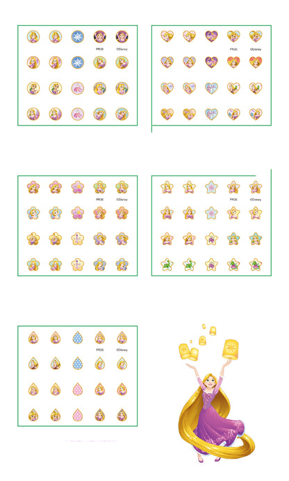 5 Sheets Toddlers Princess Elsa Minnie Kids Girls Nail Stickers Earring Stickers Art Decal Party Bag Fillers Decor for Kids Girls Birthday Gift