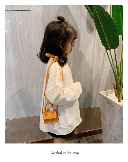 Shoulder Bag Girls Kids Children Handbags Portable Mini Coin Purse Messenger Crossbody Bag PU Mini Flip Bag Makeup Accessories Bags Gift Travel Holiday little small 9 * 4 * 13