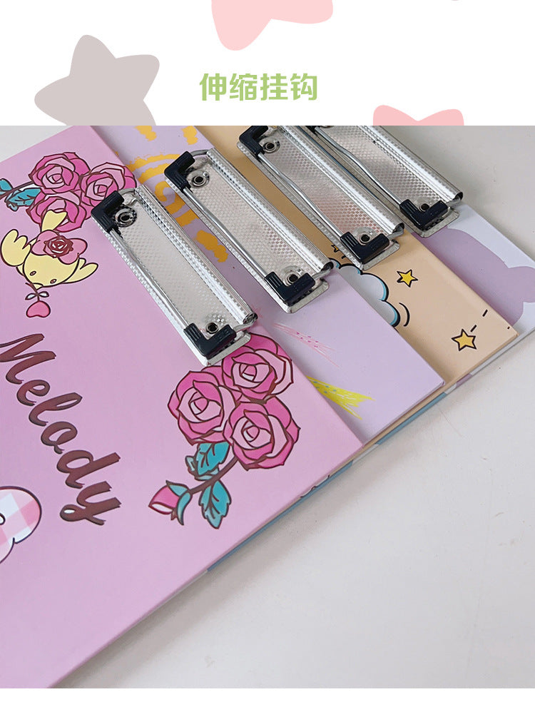 Wooden Clipboards Strong12.5 x 9 Inch A4 Size MClipboard Clipboards, Lightweight Wallets for Document Office School (Kuromi, A4)