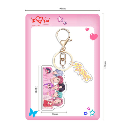 Kpop 1pcs Demon Keychain, Cartoon Hunters Figure Key Pendants Silicone for Bag backpack Keyring Decoration Pendants Adults Party Favors Birthday Party Supplies（F）