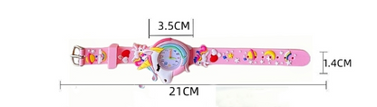 Analogue Quartz Watch with Ceramics Strap Bracelet Girls Boys Toddler Watches Gifts for Kids Birthday Gifts (Unicorn Pink)