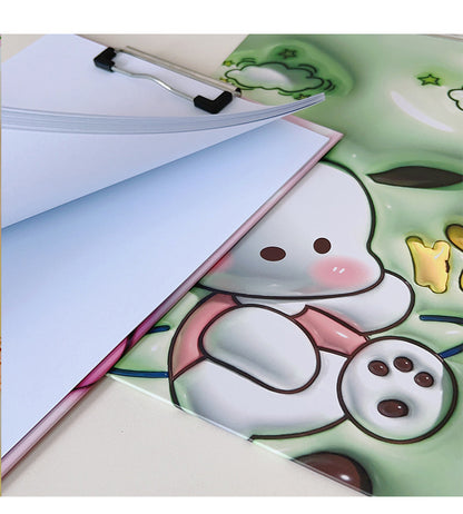 Wooden Clipboards Strong12.5 x 9 Inch A4 Size MClipboard Clipboards, Lightweight Wallets for Document Office School (Kuromi, A4)