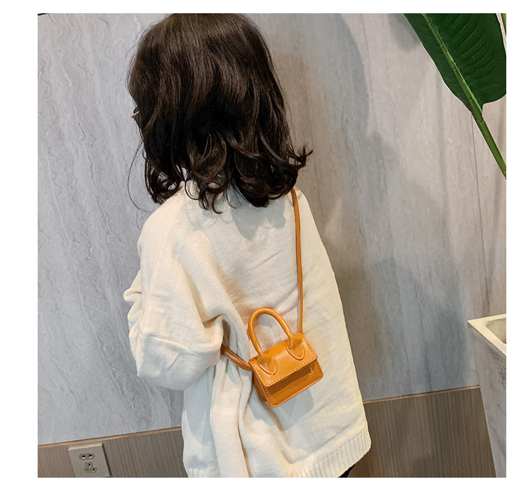 Shoulder Bag Girls Kids Children Handbags Portable Mini Coin Purse Messenger Crossbody Bag PU Mini Flip Bag Makeup Accessories Bags Gift Travel Holiday little small 9 * 4 * 13