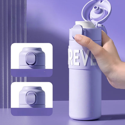 400ml Kids Elsa Water Bottles for Girls, Stainless Steel Water Bottle for School, Vacuum Insulated, BPA-Free, Leak-proof, Double-Walled, Metal Drink Bottle Hot Cold (Mickey Mouse)