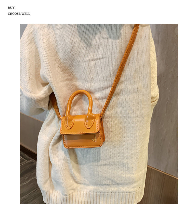 Shoulder Bag Girls Kids Children Handbags Portable Mini Coin Purse Messenger Crossbody Bag PU Mini Flip Bag Makeup Accessories Bags Gift Travel Holiday little small 9 * 4 * 13