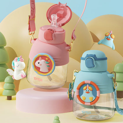 Buzz Frozen Spiderman Water Bottle Reusable Kids 700ml PP with Two Lids Leak Proof with straw Lid BPA Free Drinking bottle(Buzz)