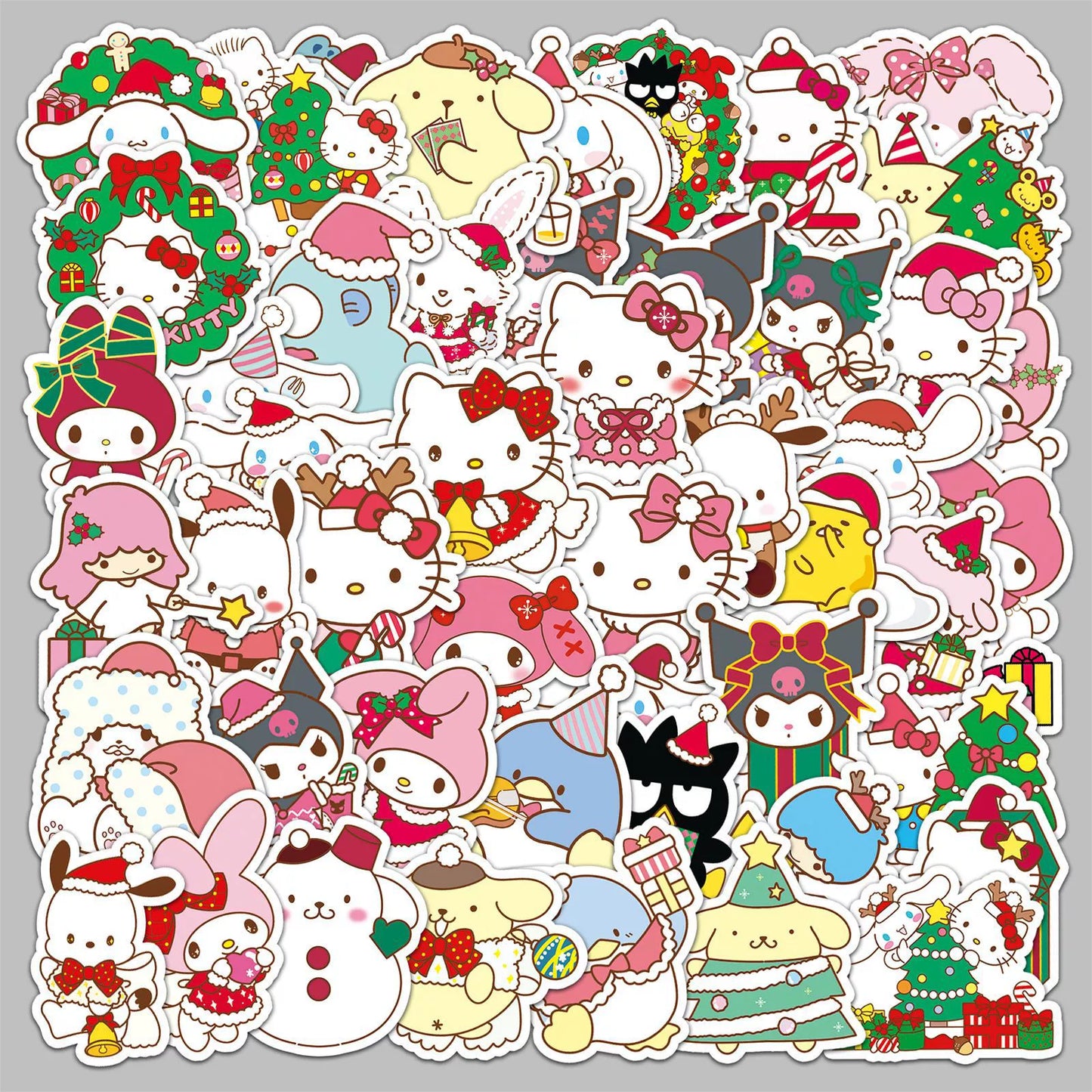 50pcs Princess Aven Superheros Toy Kids Stickers Luggage Laptop Skateboard Waterproof Party Bag Fillers Waterbottle Decal Graffiti Patches(hello kitty)