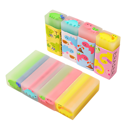 Unicorn Dinosaur Rubbers Pencil Eraser Erasers Rubber for Kids School Stationary Party Favour Bag Fillers Gift Set