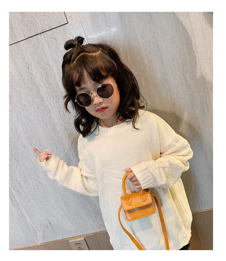 Shoulder Bag Girls Kids Children Handbags Portable Mini Coin Purse Messenger Crossbody Bag PU Mini Flip Bag Makeup Accessories Bags Gift Travel Holiday little small 9 * 4 * 13