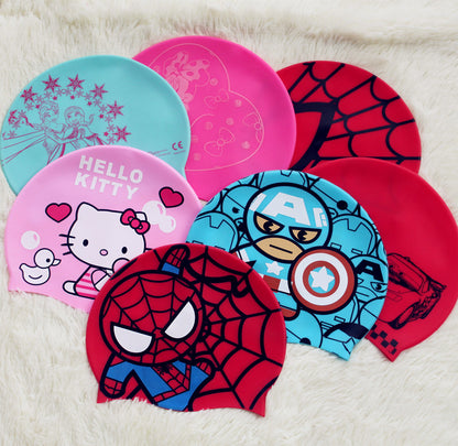 Kids Swimming Goggles Safe Soft Silicone Cap Hat Anti-Fog Waterproof No Leaking Crystal Clear Swim Goggles for Kids Children Boys Girls and Teens Age 3-15