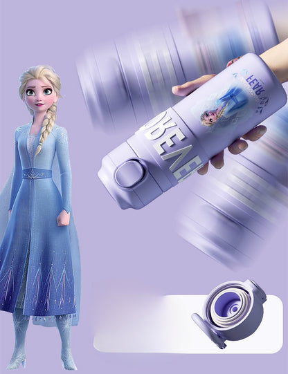 400ml Kids Elsa Water Bottles for Girls, Stainless Steel Water Bottle for School, Vacuum Insulated, BPA-Free, Leak-proof, Double-Walled, Metal Drink Bottle Hot Cold (Mickey Mouse)