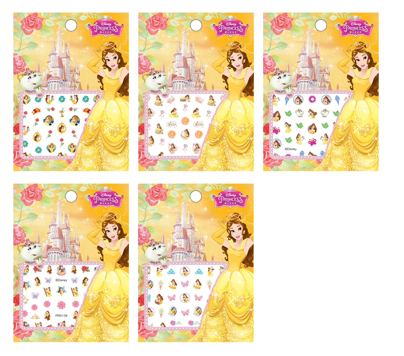 5 Sheets Toddlers Princess Elsa Minnie Kids Girls Nail Stickers Earring Stickers Art Decal Party Bag Fillers Decor for Kids Girls Birthday Gift