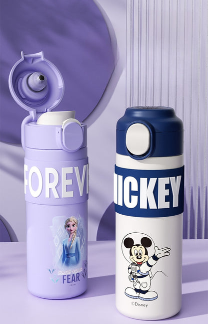 400ml Kids Elsa Water Bottles for Girls, Stainless Steel Water Bottle for School, Vacuum Insulated, BPA-Free, Leak-proof, Double-Walled, Metal Drink Bottle Hot Cold (Mickey Mouse)