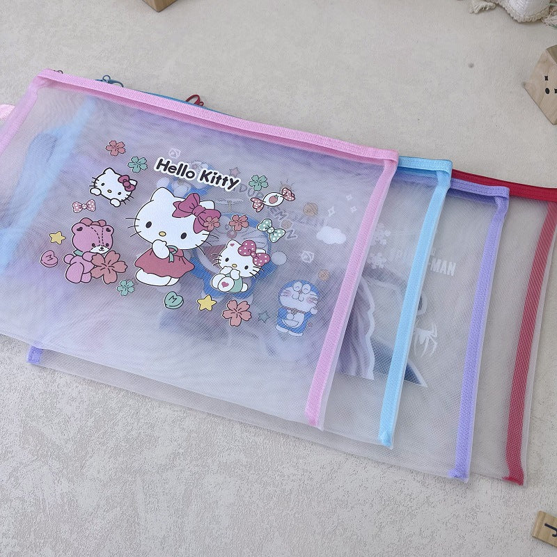 5PCS Plastic Wallets A4, 5 different designs Plastic Folders Popper Folder with Snap Closure, Lightweight Wallets for Document Office School Organization for Kids Adults