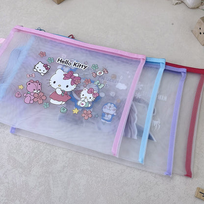 5PCS Plastic Wallets A4, 5 different designs Plastic Folders Popper Folder with Snap Closure, Lightweight Wallets for Document Office School Organization for Kids Adults