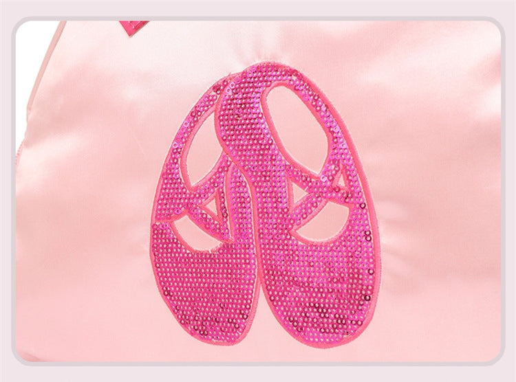 Girls Kids Children Ballet Dance Bag, Pink Ballerina Handbag Tote Gymnastics Sports Duffel Bag, Crossbody Shoulder School Bag Light Weight Carry-on Luggage (Purple2)