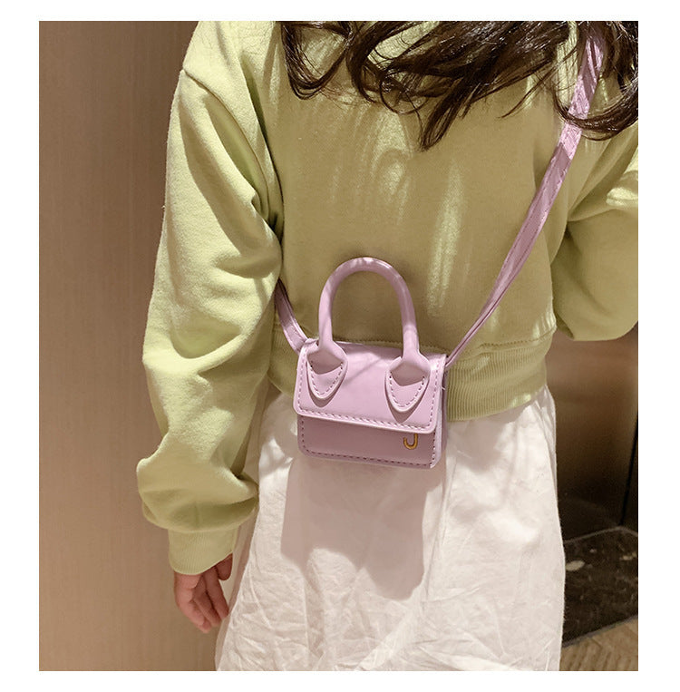 Shoulder Bag Girls Kids Children Handbags Portable Mini Coin Purse Messenger Crossbody Bag PU Mini Flip Bag Makeup Accessories Bags Gift Travel Holiday little small 9 * 4 * 13