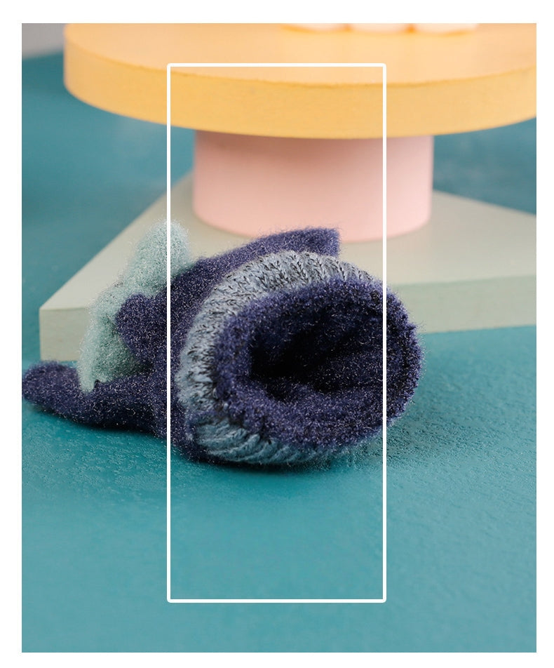 Fingerless Flap Cover Gloves Winter Knit Warm Mittens Soft Lined Fleece Thermal Outdoor Half Finger with Cover Convertible Flip Top for Kids boys girls (Penguin)