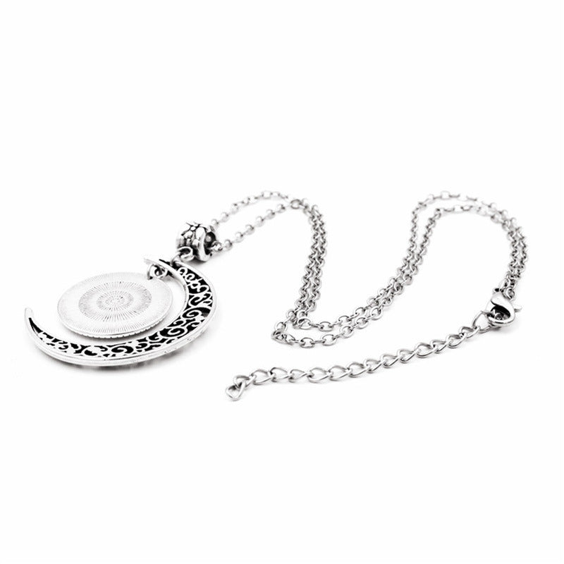 KPop Demon Necklace, Moon Pendant Necklace Cosplay Christmas Party Costume Accessories for Fans, Women, Girls