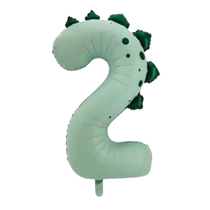 40'' Dinosaur Number with Bow Balloon, Self Inflating Foil Light Pink Set 0-9, Pastel Pink Helium Balloon for Girls Birthday Party Decorations Anniversary Supplies (Dinosaur, Number 3)