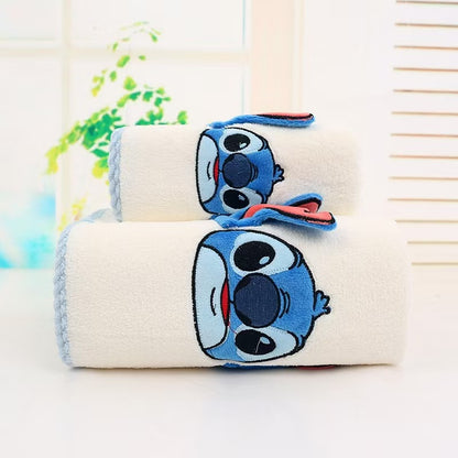 Stitch Microfibre Hand Face Towels for Bathroom, Super Soft Fluffy Hand Towels, Super Water Absorbent & Quick Dry Towels, 35x75cm