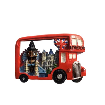 London 3D Metal Fridge Magnet London Eye Tower Bridge Big Ben Westminster Abbey Royal Guard Telephone Box Double Decker Bus England UK British Souvenir Gift (Telephone)