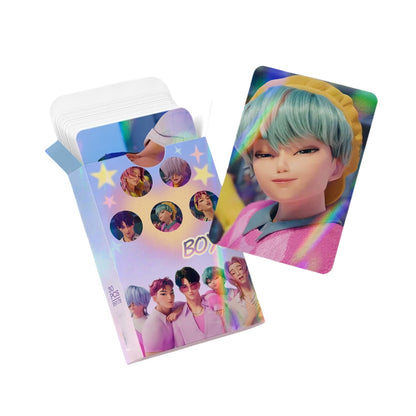 Kpop Hunters Photocards,Lomo card setwith free stickers,Waterproof Anime Character Collection Vinyl card postcards, gifts for Korean pop, anime lovers, girls (Kpop 30pcs)