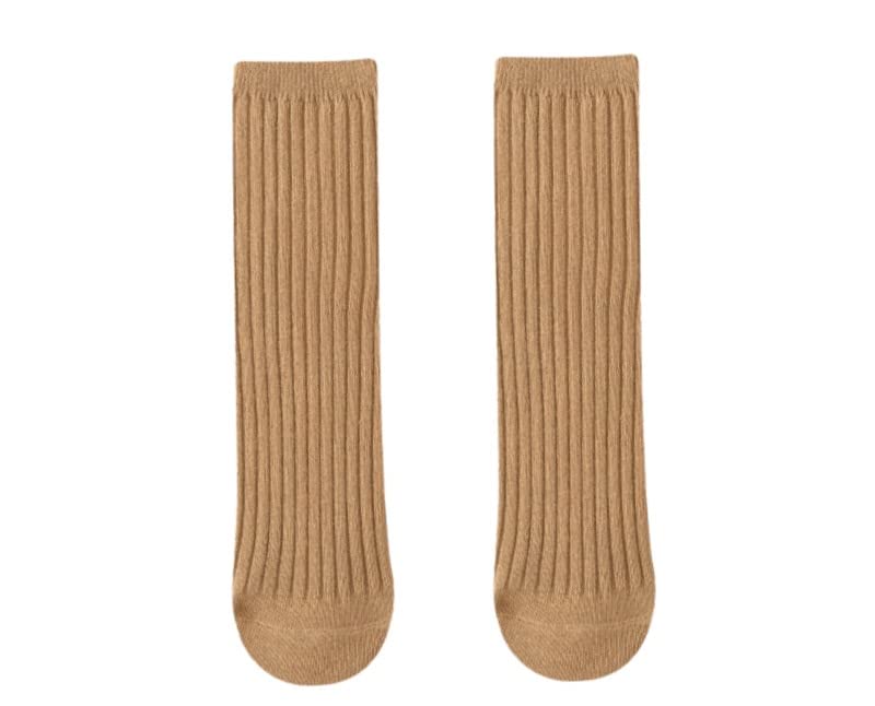 3 Pairs Back to School Kids Girls Knee High Plain School Uniform Colourful Cotton Rich Socks