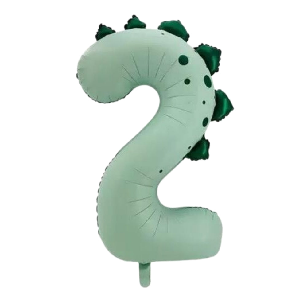 40'' Dinosaur Number with Bow Balloon, Self Inflating Foil Light Pink Set 0-9, Pastel Pink Helium Balloon for Girls Birthday Party Decorations Anniversary Supplies (Dinosaur, Number 1)