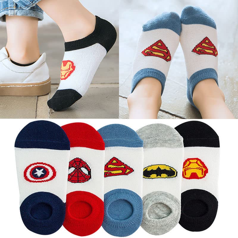 5 Pairs Kids Girls Boys ankle socks Rich Cotton Low Cut Trainer Socks Breathable Sport Socks infant (Colour 1 (3-5years))