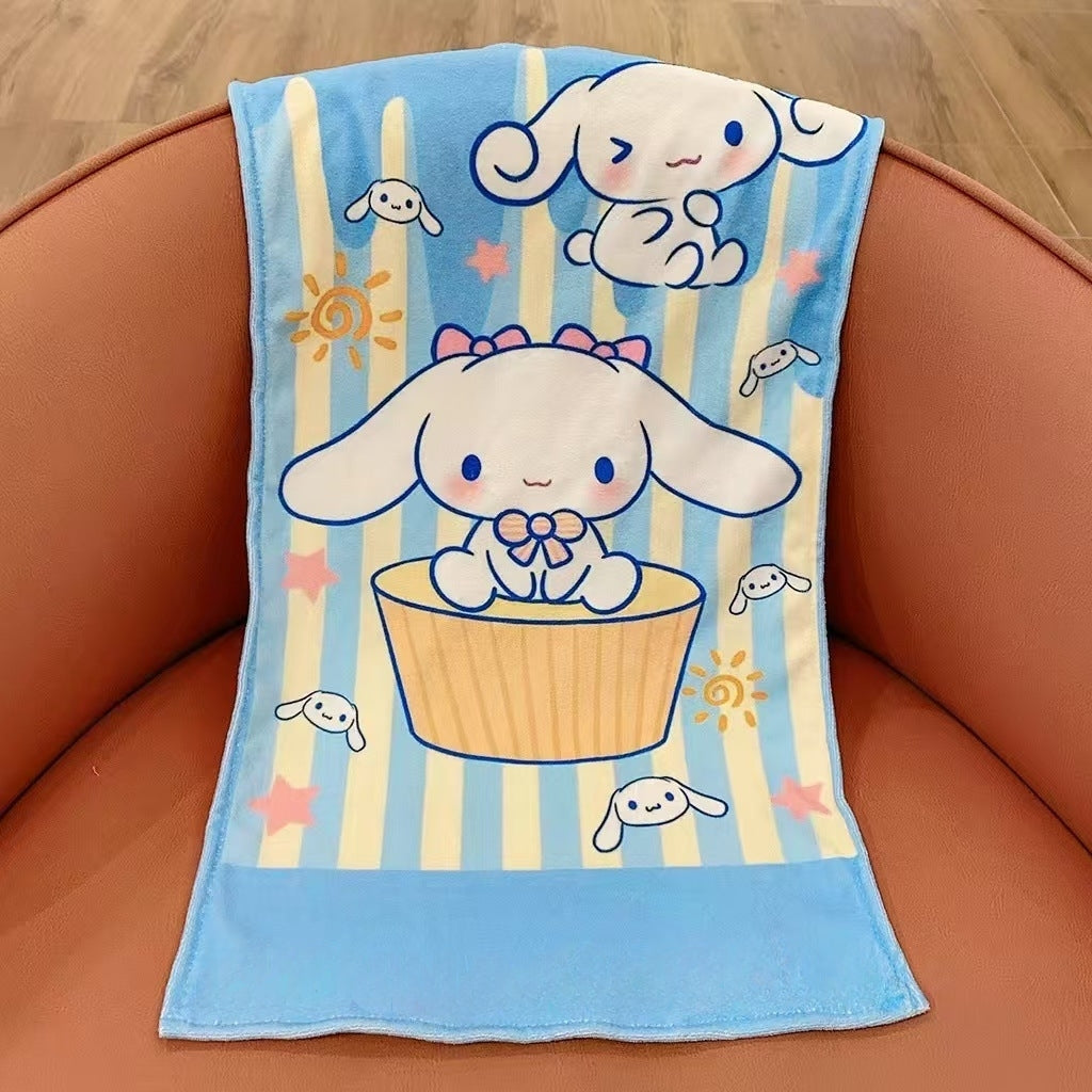 2PCS Children's Facial Towel, Kids Washcloth Towels, Cotton Kids Face Towels, Cute Kitty dog Hand Towel Set, Children Wash Cloths for Hand Face Shower, 33x 73 CM
