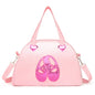 Girls Kids Children Ballet Dance Bag, Pink Ballerina Handbag Tote Gymnastics Sports Duffel Bag, Crossbody Shoulder School Bag Light Weight Carry-on Luggage