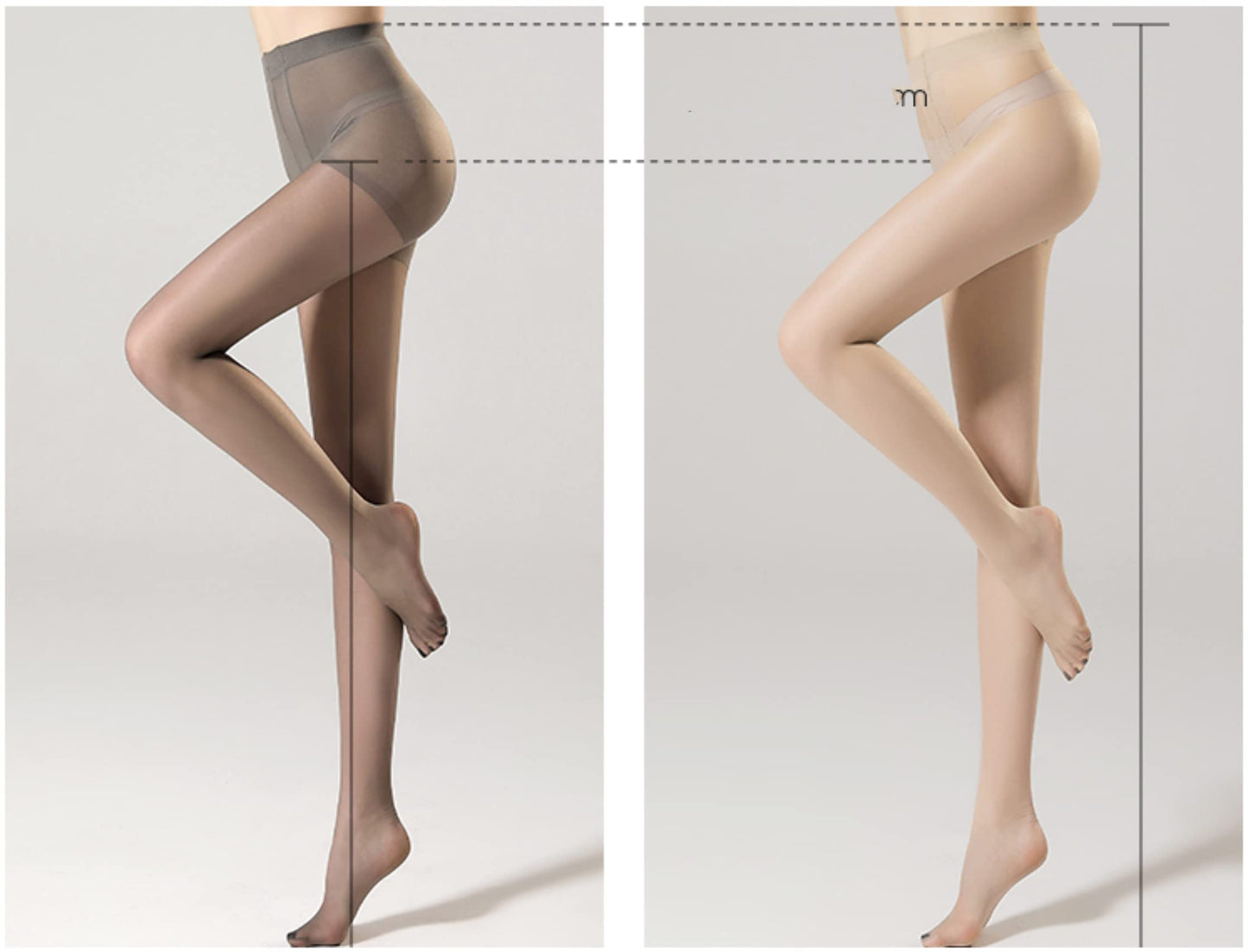 Women 6 Pairs Black Nude Silk Sheer Soft Tights 20 Denier Control Top (Black)