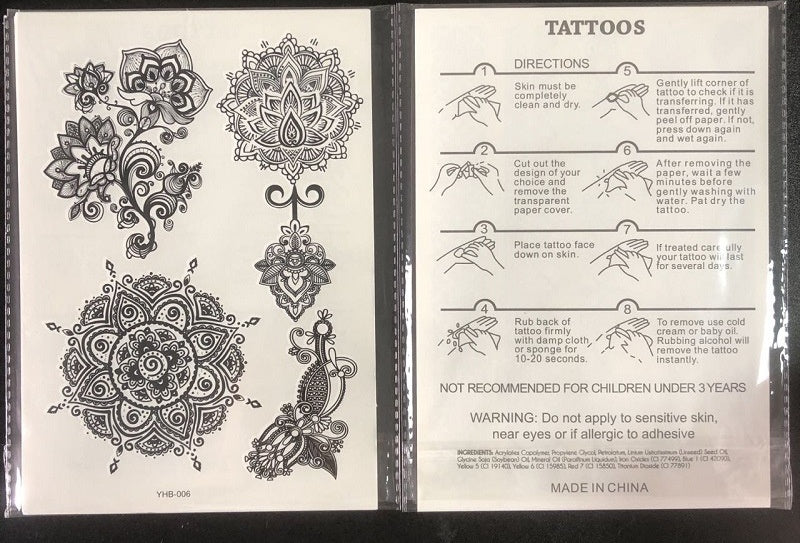 9 Sheets Women Men Gold Fashion Metallic Temporary Tattoos Waterproof Stickers Festival Fake Jewelry Tattoos Body Art