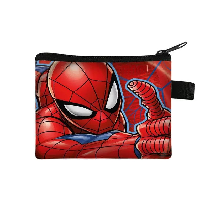 2 Pack Small Coin Purse, Cute Cartoon Wallet Mini Purse Holder for Women Girls Children, Oxford Pouch Small Change Bag for Coin, Credit Card, ID Card, Keys, Lipstick (Spiderman)