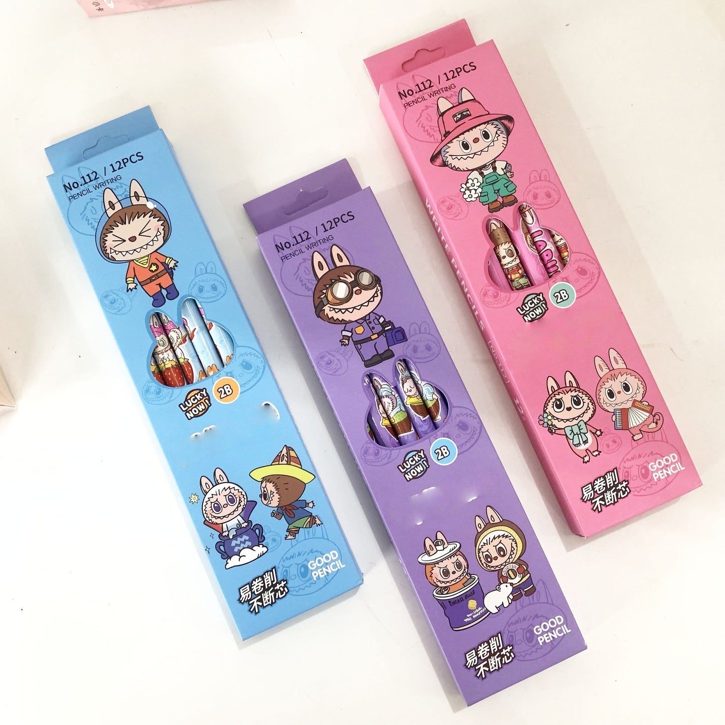 12 Pack Princess Spider HB Pencils with erasers Kids Children Party Bag Fillers School Office