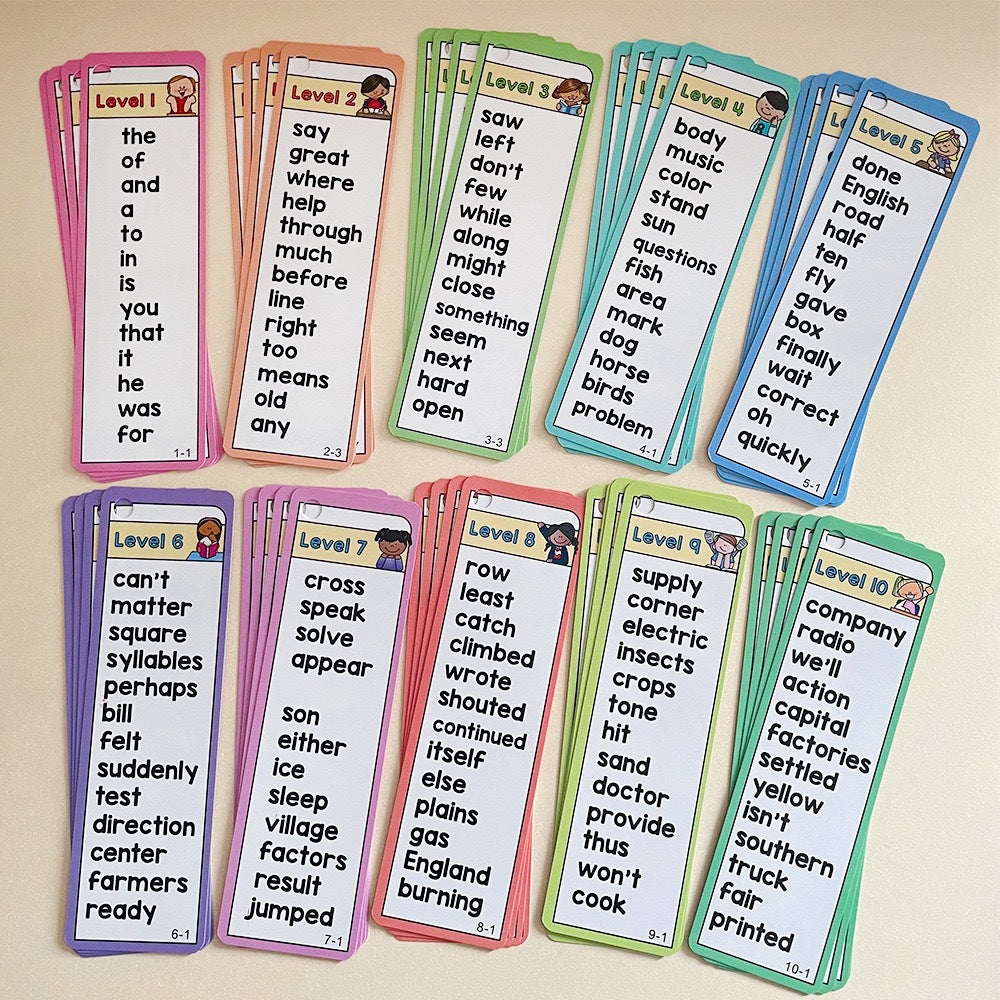 1000 Sight Words List 41 Double-Side Flash Cards, High Frequency Word Lists, ESL Teaching Materials Essential Teacher Teaching Aids for Primary School, Vocabulary Building (Set01 1000)