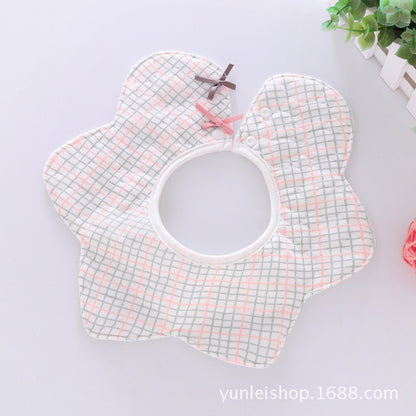 3 Pack BABY Toddler Boys Girls 360° Rotation waterproof BIBS bib Flower COTTON FEEDING Dribble Bandana Apron Weaning