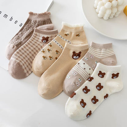 10 Pairs Ladies Ankle Socks low cut Trainer Socks Cotton Multipack heart animal Breathable Lightweight Sport Socks Casual Wear Gifts for Women