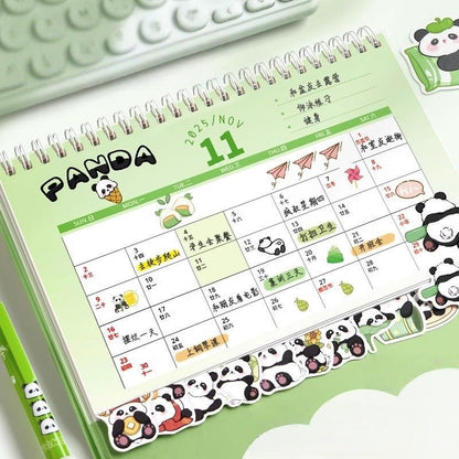 Desk Calendars,2026 Pet Theme Offices Calendar | Academic Planner with Wooden Base Puppy Kitten Design Organization for Daily Work School Teacher Kids Family Home Class Offices (Panda)