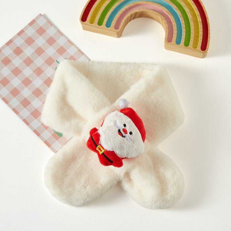 Kids Winter Beanie Scarf for 2-10 Years Old Boys Girls Christmas reindeer snowman santa tree Rabbit Capybara Cat Outdoor Warm Fleece Lined Thermal Knit Fluffy Pom(B)