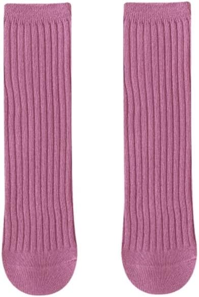 3 Pairs Back to School Kids Girls Knee High Plain School Uniform Colourful Cotton Rich Socks