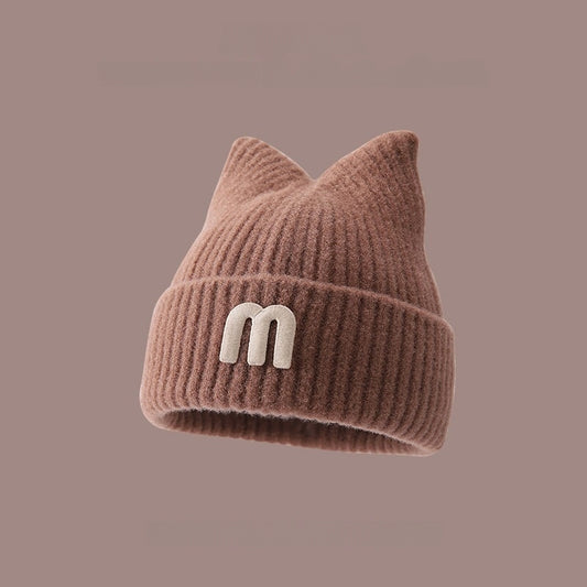 Baby Warm Hat Cute Bear Ear Hat Infant and Toddler Warm Ear Protection Knitted Wool Hat Autumn Winter for 2m-4years Boys and Girls in Winter (Baby Brown)