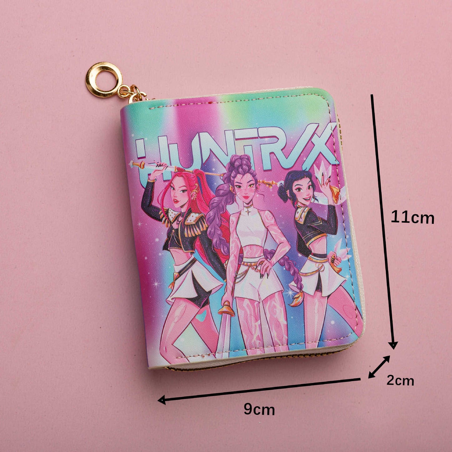 Kids GIrls Women Wallet Cute Trifold Wallet with Coin Purse Card Slots with zip pockets Gifts PU leather (Kpop)